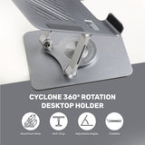 ARIZONE Tablet Stand for Desk, 360° Rotating Tablet Stand Holder, Foldable Portable Ergonomic Design, Compatible with iPad Pro/Air/Mini to 13.3 Inches Tablets, Silver
