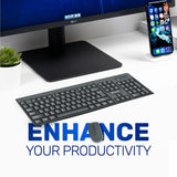 ARIZONE MK1623 Wireless Arabic/English Keyboard And Mouse Combo For Windows, 2.4 Ghz Wireless, Compact Wireless Mouse, Multimedia And Shortcut Keys, Pc/Laptop