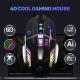 ARIZONE Wireless Gaming Mouse with Dual Mode, Rechargeable Ergonomic Grips, Adjustable DPI Values, 2 Programmable Side Buttons, Breathing Backlit