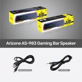 ARIZONE AS-983 Portable Wireless Bluetooth Speaker for Gaming and Music with RGB Lights