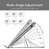 Adjustable Laptop Stand, Portable Aluminium Laptop Riser Laptop Holder for Desk, Foldable Ventilated Cooling Computer Support Stand for Apple MacBook Pro/Air, HP, Sony, Dell, Notebook Stand and more