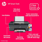 HP Smart Tank 516 Wireless All-in-One, Print, Scan, Copy, All In One Printer, Print up to 18000 black or 8000 color pages - Black - Cyan [3YW70A]