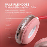 P9 Bluetooth Wireless Headset Over-Ear Headphone With Mic (Pink)