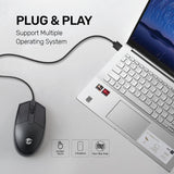 UP USB Mouse with Optical Sensor, 3 Buttons, Wired Mouse For PC & Laptop - M302